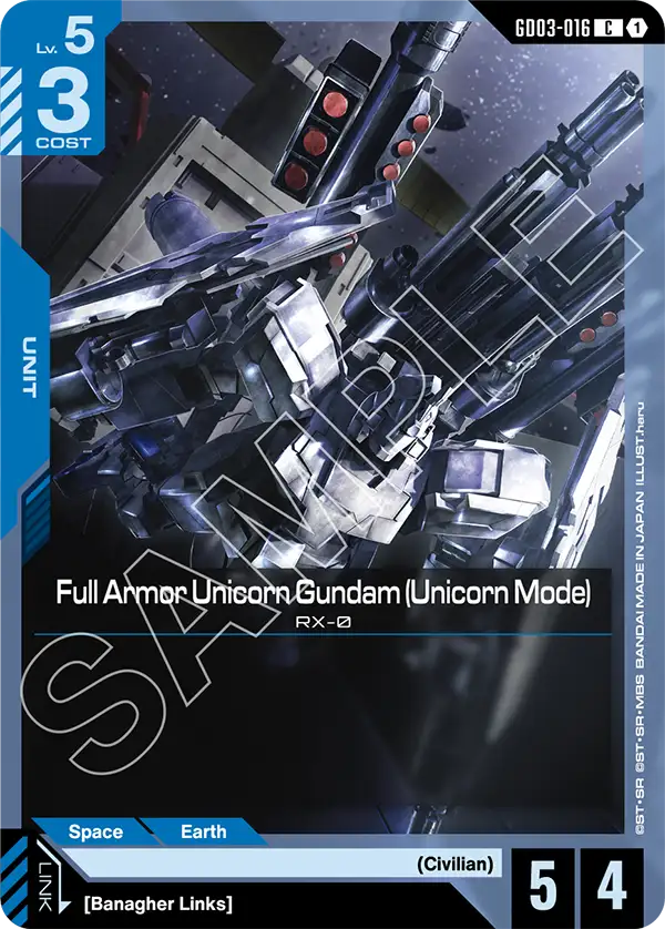 Full Armor Unicorn Gundam (Unicorn Mode) Gundam Card Game card