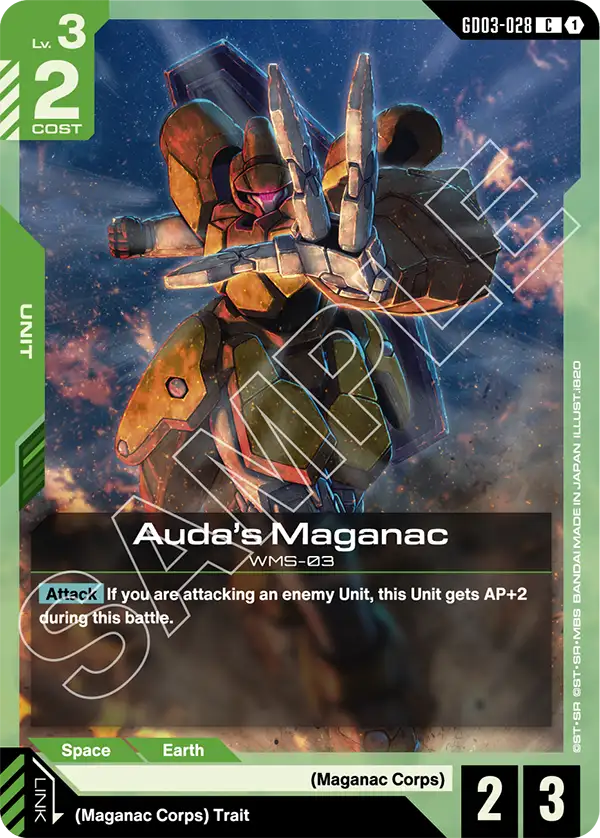 Auda's Maganac Gundam Card Game card