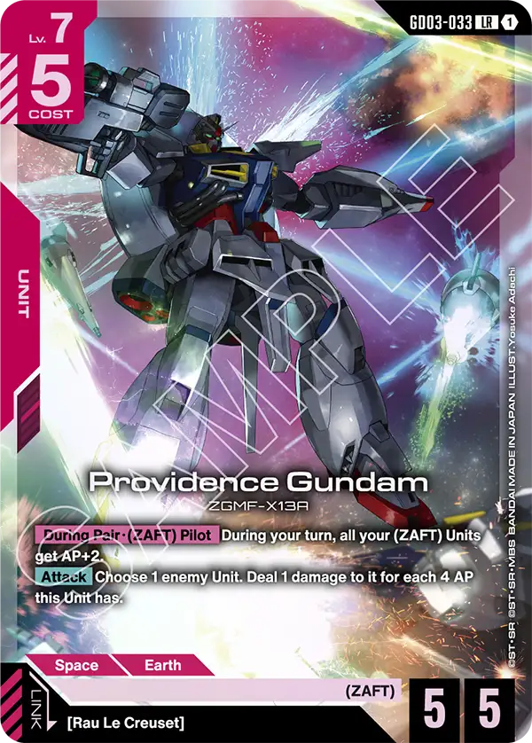 Providence Gundam Gundam Card Game card