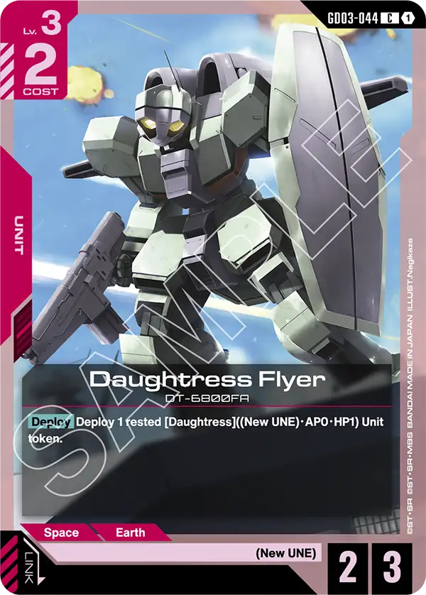 Daughtress Flyer Gundam Card Game card