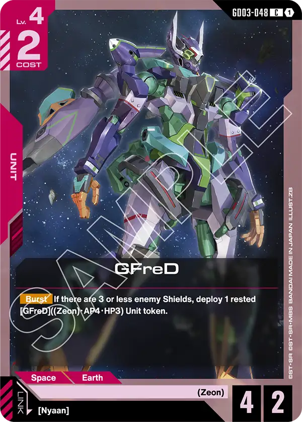 GFreD Gundam Card Game card