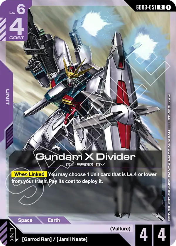 Gundam X Divider Gundam Card Game card