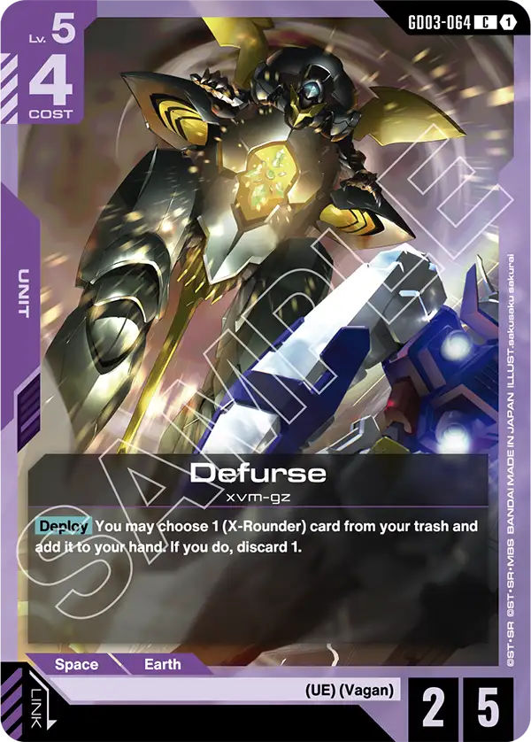 Defurse Gundam Card Game card
