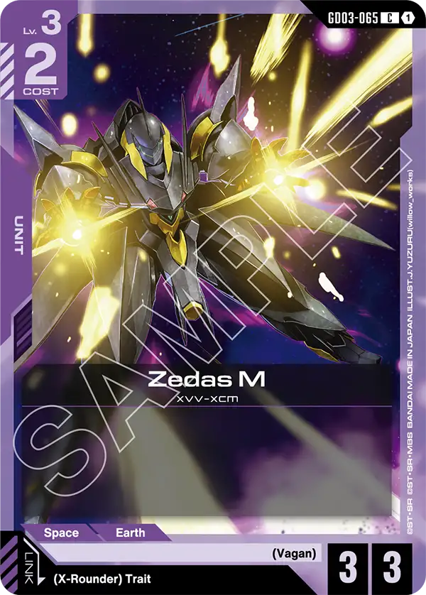 Zedas M Gundam Card Game card