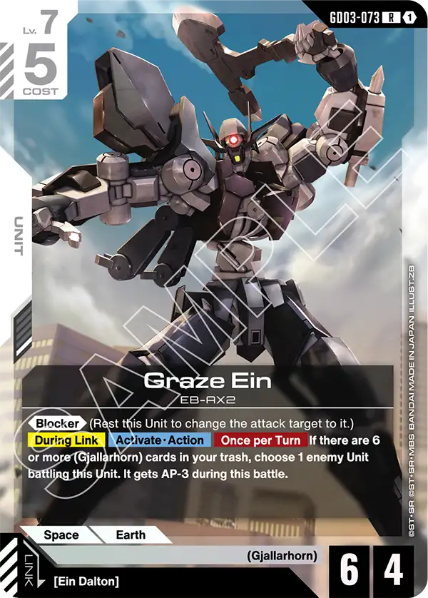 Graze Ein Gundam Card Game card