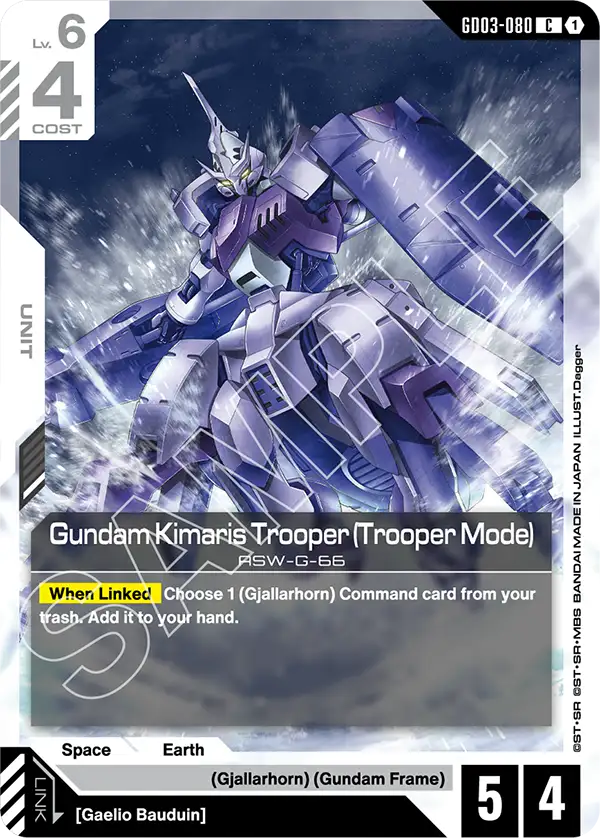 Gundam Kimaris Trooper (Trooper Mode) Gundam Card Game card