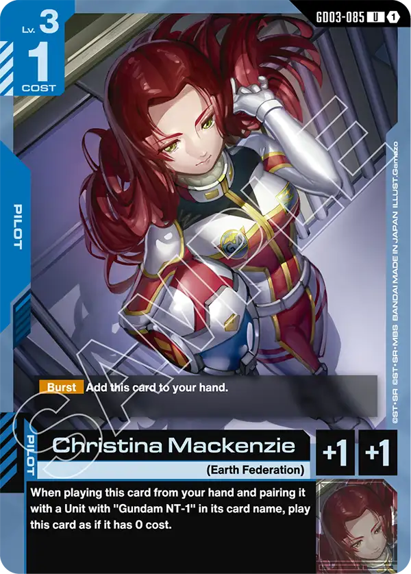 Christina Mackenzie Gundam Card Game card