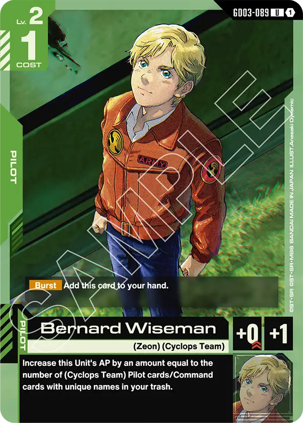 Bernard Wiseman Gundam Card Game card