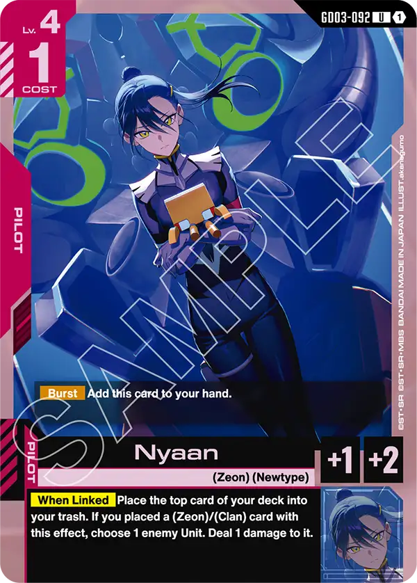 Nyaan Gundam Card Game card