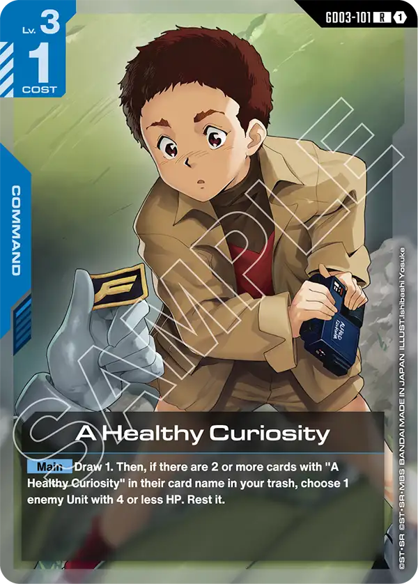 A Healthy Curiosity Gundam Card Game card