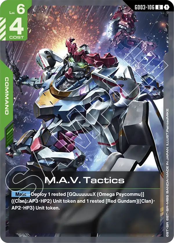 M.A.V. Tactics Gundam Card Game card