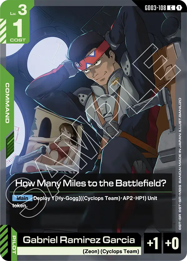 How Many Miles to the Battlefield? Gundam Card Game card
