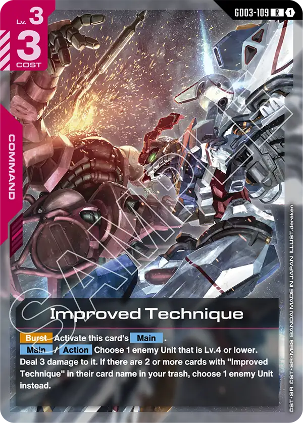 Improved Technique Gundam Card Game card