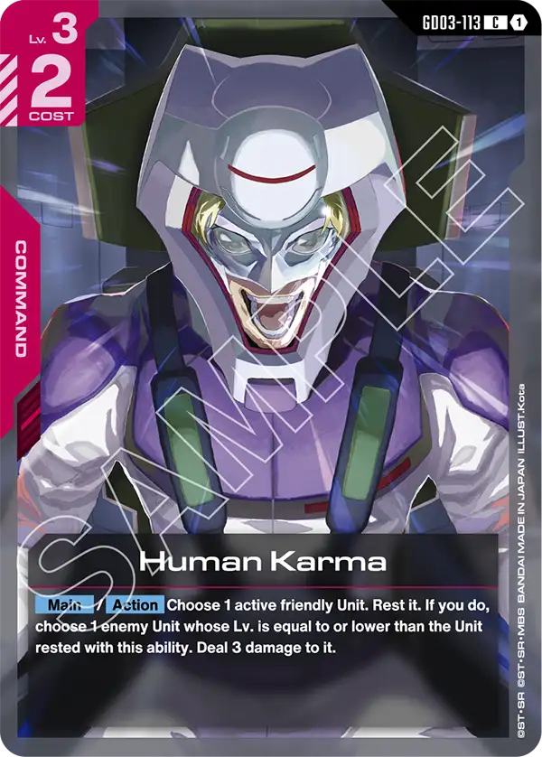 Human Karma Gundam Card Game card