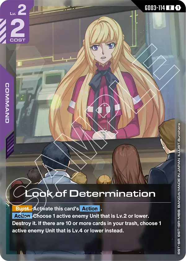 Look of Determination Gundam Card Game card