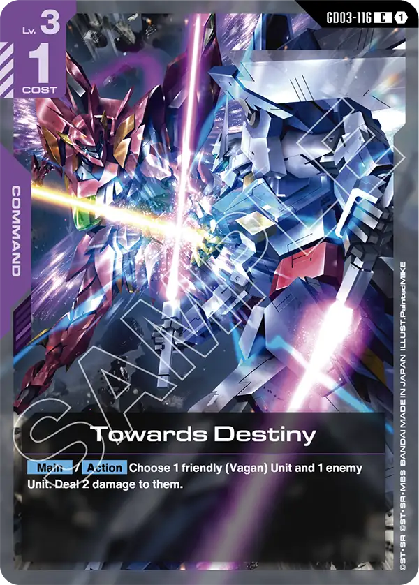 Towards Destiny Gundam Card Game card