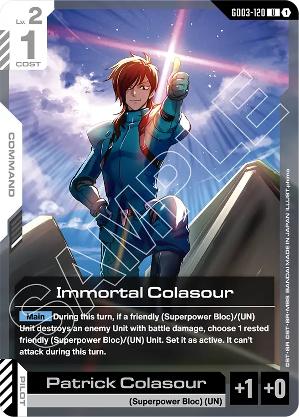 Immortal Colasour Gundam Card Game card