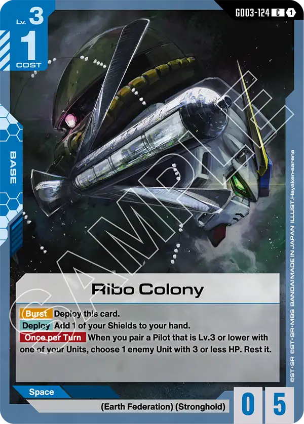 Ribo Colony Gundam Card Game card