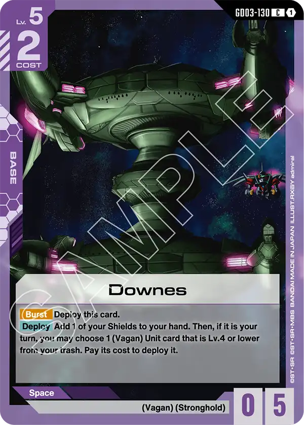 Downes Gundam Card Game card
