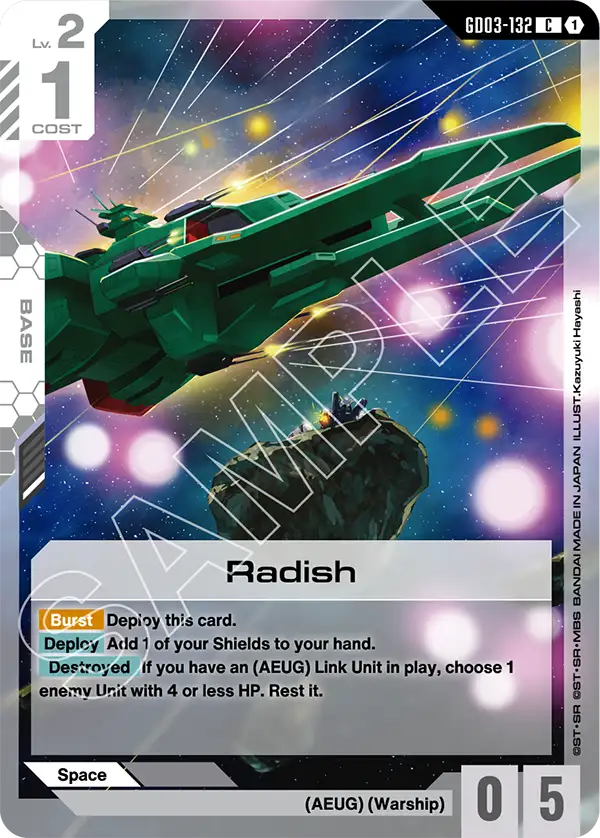 Radish Gundam Card Game card