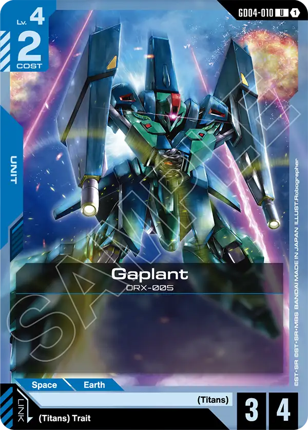 Gaplant Gundam Card Game card