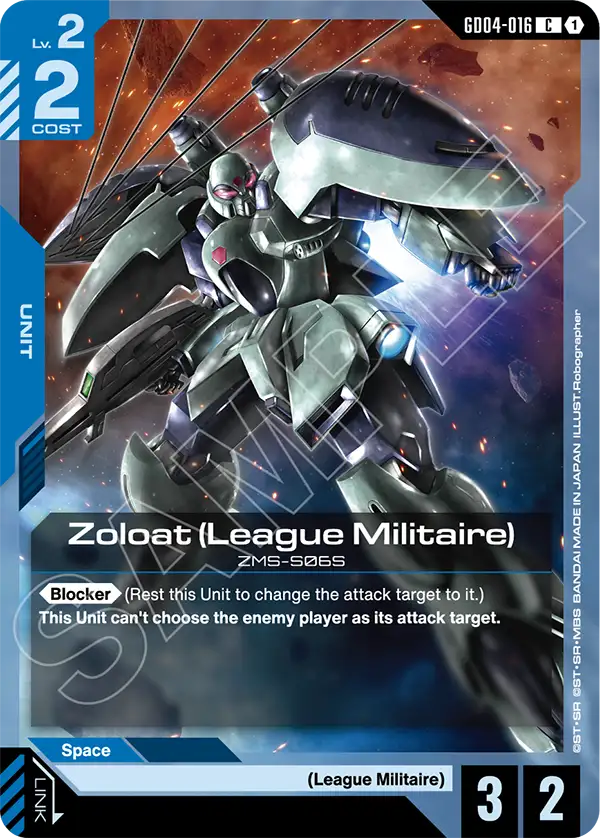 Zoloat (League Militaire) Gundam Card Game card