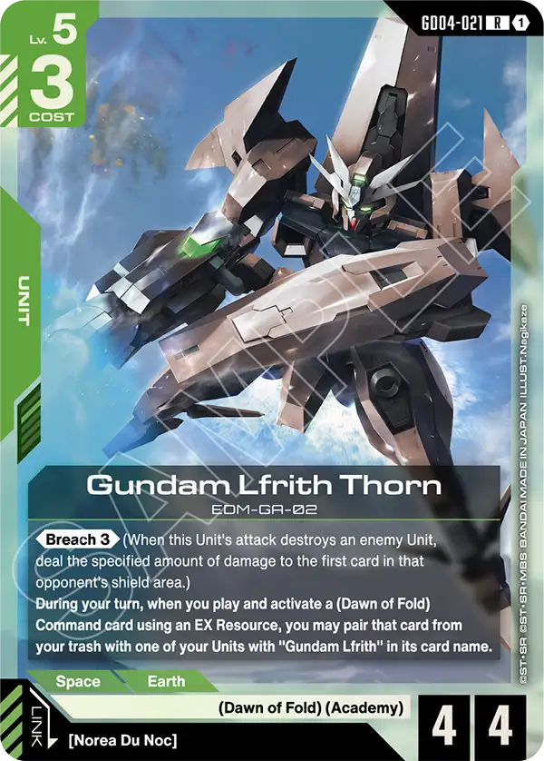 Gundam Lfrith Thorn Gundam Card Game card