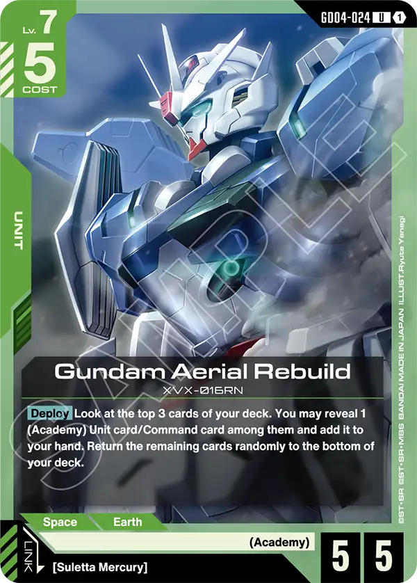 Gundam Aerial Rebuild Gundam Card Game card