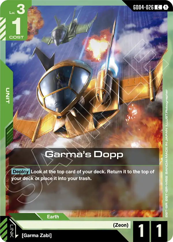 Garma's Dopp Gundam Card Game card