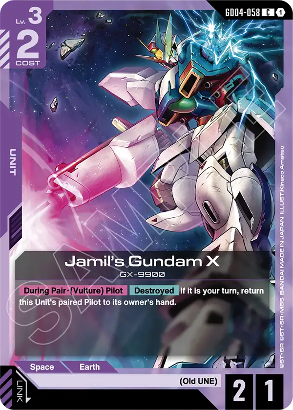 Jamil's Gundam X Gundam Card Game card