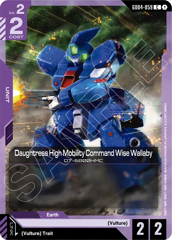 Daughtress High Mobility Command Wise Wallaby Gundam Card Game card