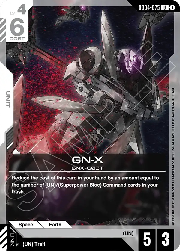 GN-X Gundam Card Game card
