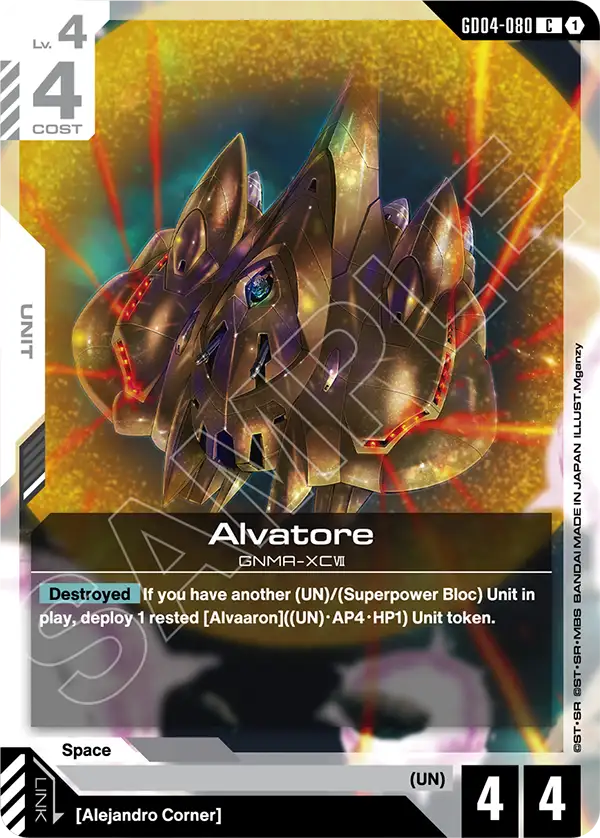 Alvatore Gundam Card Game card