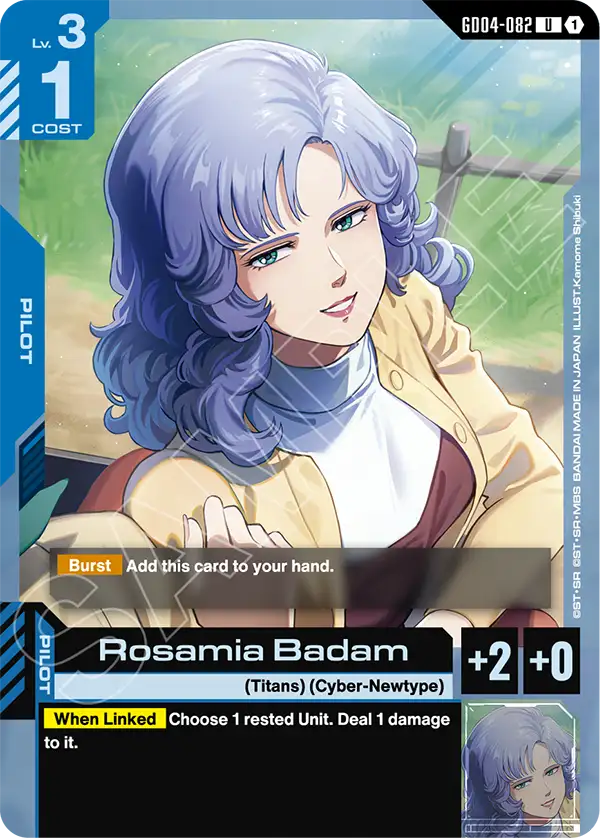 Rosamia Badam Gundam Card Game card