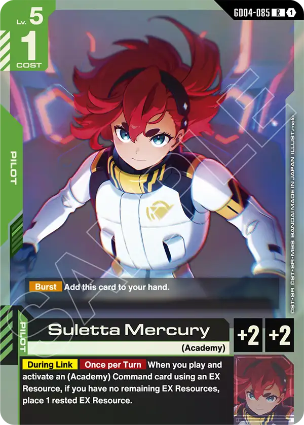 Suletta Mercury Gundam Card Game card