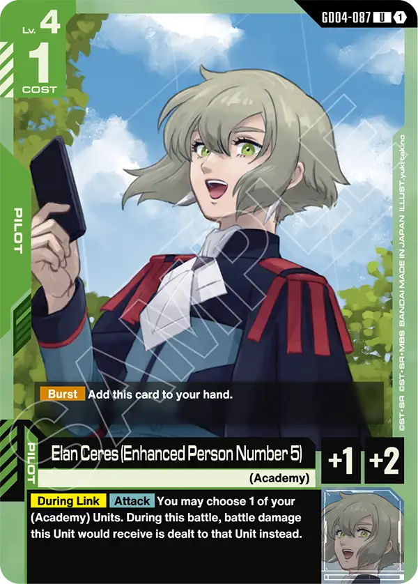 Elan Ceres (Enhanced Person Number 5) Gundam Card Game card