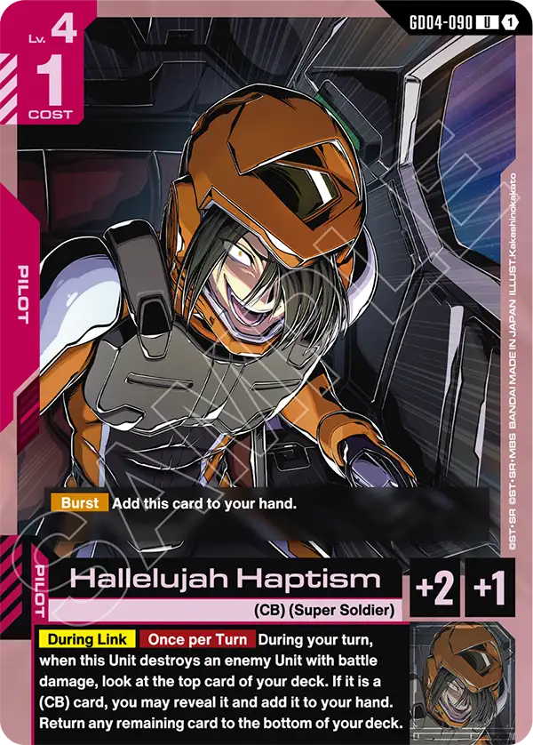 Hallelujah Haptism Gundam Card Game card