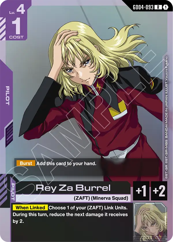 Rey Za Burrel Gundam Card Game card