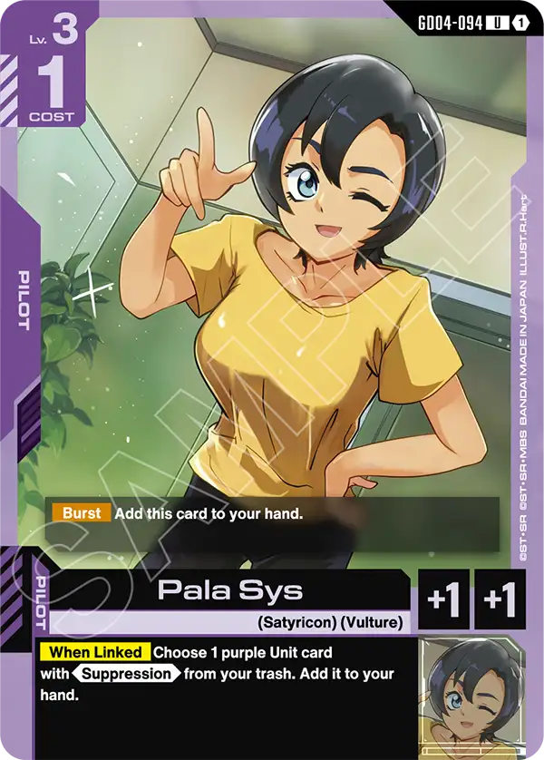 Pala Sys Gundam Card Game card