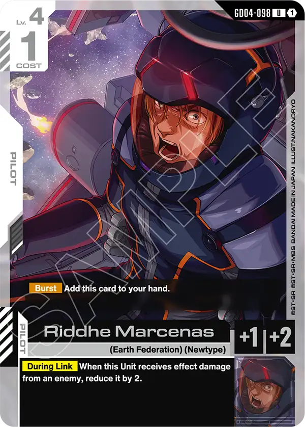 Riddhe Marcenas Gundam Card Game card