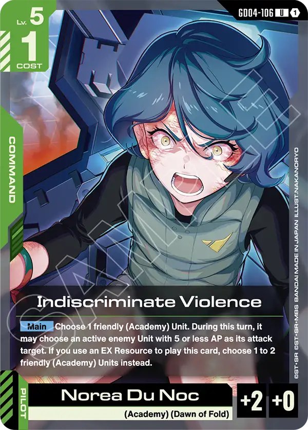 Indiscriminate Violence Gundam Card Game card
