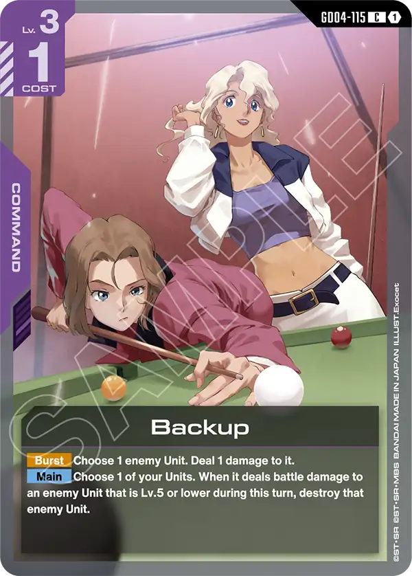 Backup Gundam Card Game card