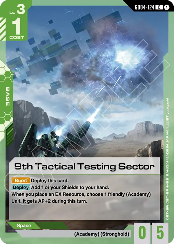 9th Tactical Testing Sector Gundam Card Game card