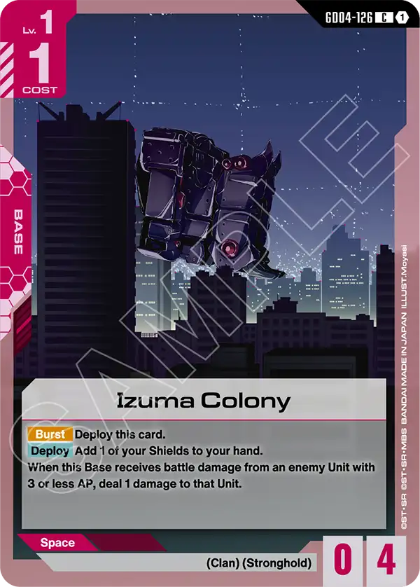 Izuma Colony Gundam Card Game card