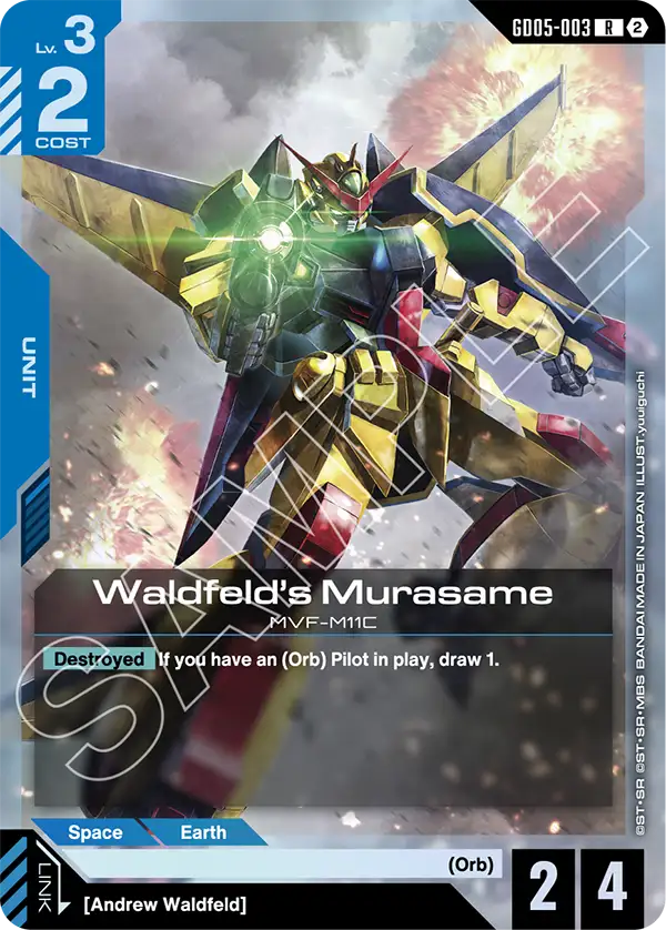 Waldfeld's Murasame Gundam Card Game card