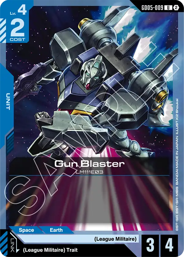 Gun Blaster Gundam Card Game card