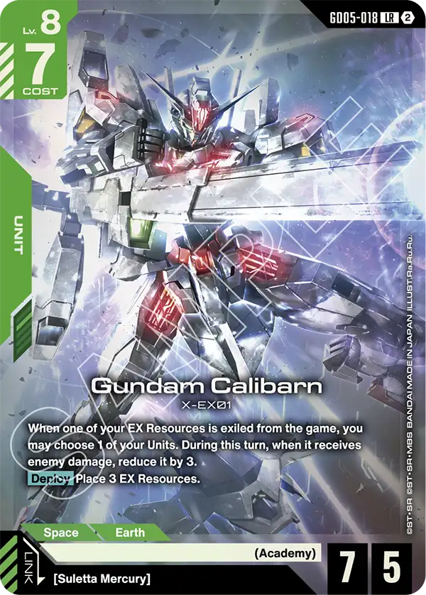 Gundam Calibarn Gundam Card Game card