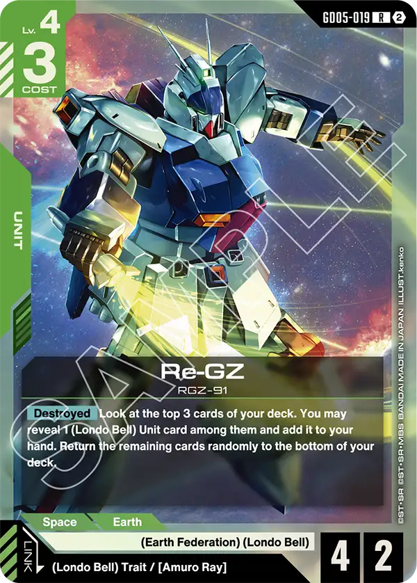 Re-GZ Gundam Card Game card