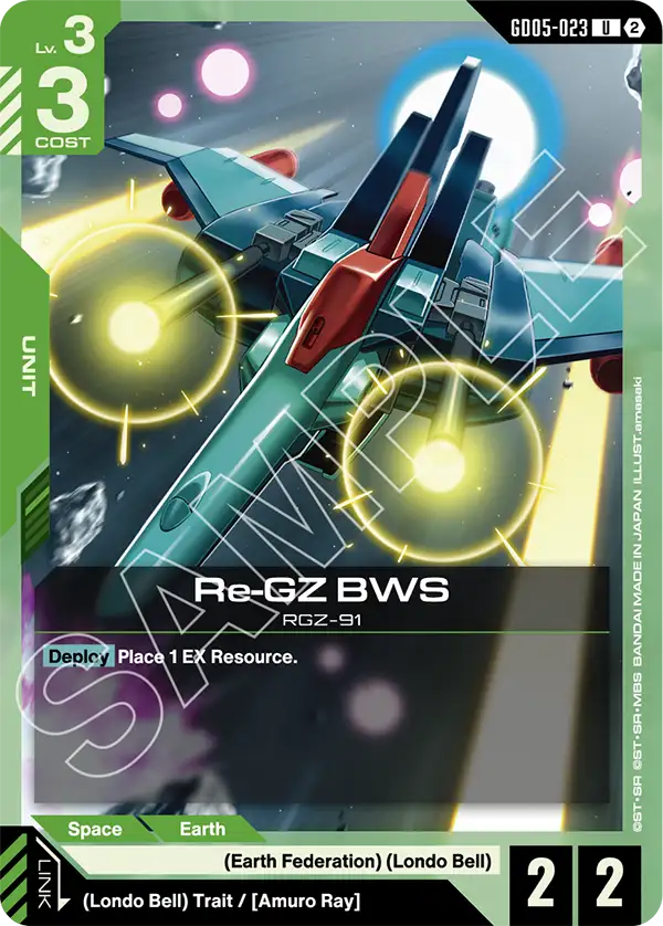 Re-GZ BWS Gundam Card Game card