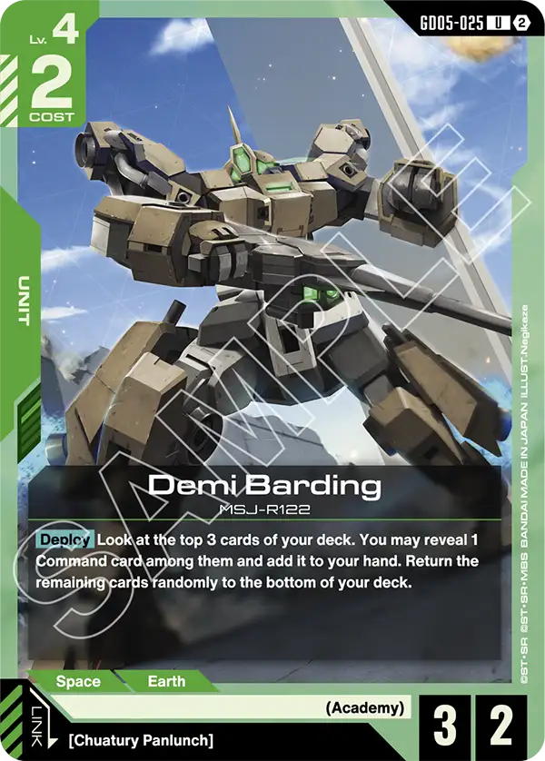 Demi Barding Gundam Card Game card